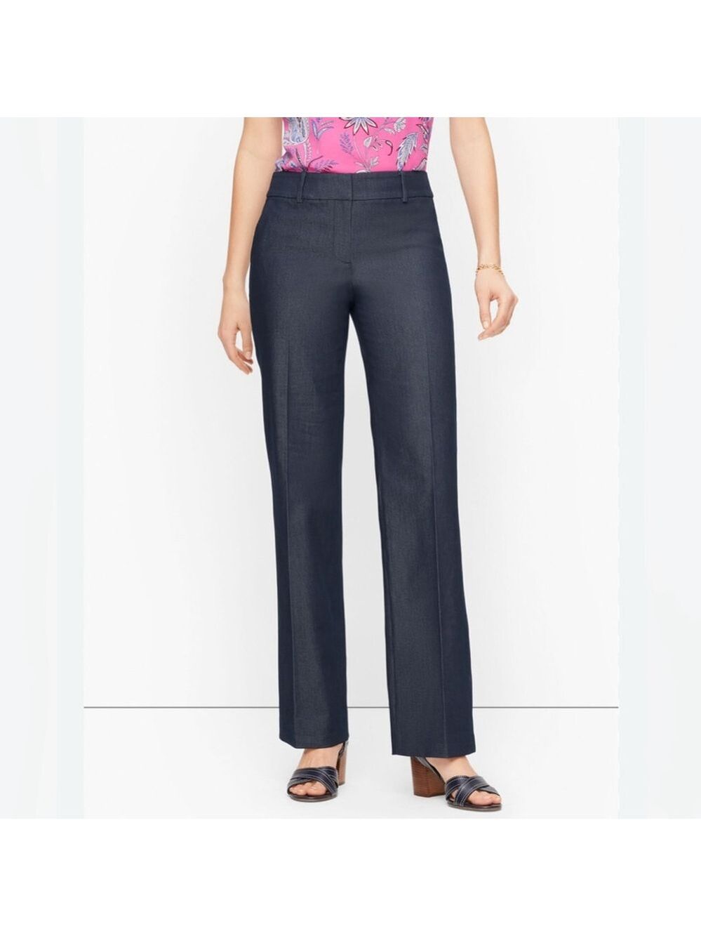 TALBOTS NEWPORT PANTS - POLISHED DARK DENIM Size 8P